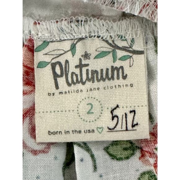 NEW Matilda Jane Platinum Ausgust Loves Me Floral Short Sleeve Top Cream Red 2 - Picture 8 of 9